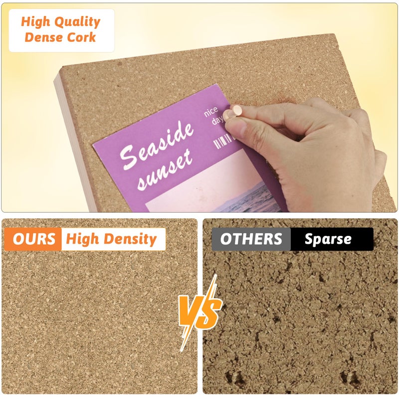 Trycooling Bulletin Board/Cork Board on The Desktop-Small Mini Hanging Tack Message Memo Picture Board for Home Office School - Image 5